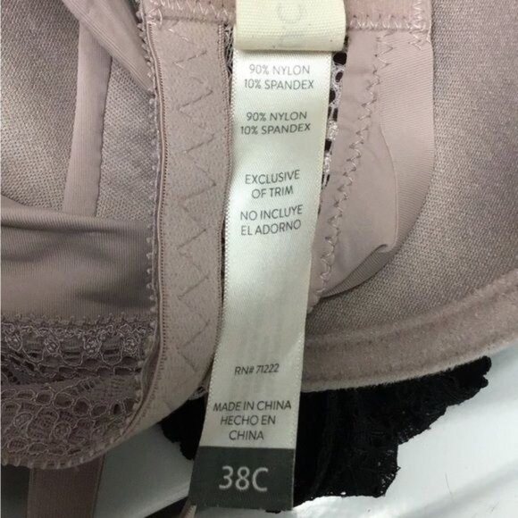 Lucky Brand Women’s Full Figure Comfort Strap Lace Back Bra, Taupe, size 38C - Picture 6 of 7